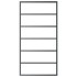 Puerta corredera ESG vidrio y aluminio negra 102x205