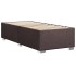 Estructura de cama sin colchón tela marrón oscuro 90x200