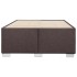 Estructura de cama sin colchón tela marrón oscuro 120x200