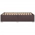 Estructura de cama sin colchón tela marrón oscuro 120x200