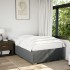 Estructura de cama sin colchón tela gris oscuro 120x200
