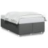 Estructura de cama sin colchón tela gris oscuro 120x200