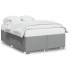Cama sin colchón tela gris claro 140x200