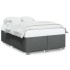 Cama sin colchón de tela gris oscuro 160x200