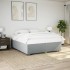 Cama sin colchón tela gris claro 200x200