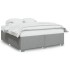 Cama sin colchón tela gris claro 200x200