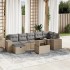 Set de sofás de jardín y cojines 8 piezas ratán sintético