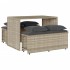 Set comedor de jardín 3 pzas cojines ratán sintético gris