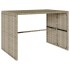 Set comedor de jardín 3 pzas cojines ratán sintético gris