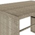 Set comedor de jardín 3 pzas cojines ratán sintético gris