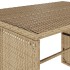 Set comedor de jardín 3 pzas con cojines ratán sintético