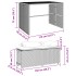 Set comedor de jardín 3 pzas con cojines ratán sintético