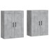 Armarios de pared 2 uds madera de ingeniería gris