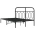 Estructura cama sin colchón con cabecero metal negro 120x200
