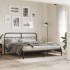 Estructura cama sin colchón con cabecero metal negro 160x200