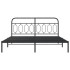 Estructura cama sin colchón con cabecero metal negro 160x200