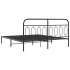 Estructura cama sin colchón con cabecero metal negro 160x200