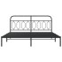 Estructura cama sin colchón con cabecero metal negro 183x213