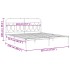 Estructura cama sin colchón con cabecero metal negro 183x213