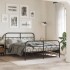 Estructura cama sin colchón con estribo metal negro 135x190