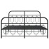 Estructura cama sin colchón con estribo metal negro 135x190