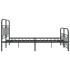 Estructura cama sin colchón con estribo metal negro 135x190