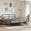 Estructura cama sin colchón con estribo metal negro 140x200 cm