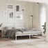 Estructura cama sin colchón con cabecero metal blanco