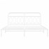 Estructura cama sin colchón con cabecero metal blanco