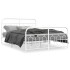 Estructura cama sin colchón con estribo metal blanco 135x190
