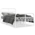 Estructura cama sin colchón con estribo metal blanco 120x190