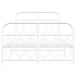 Estructura cama sin colchón con estribo metal blanco 120x190