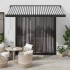 Toldo retráctil aluminio y tela gris antracita y blanco 3x2,5