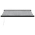 Toldo retráctil aluminio y tela gris antracita y blanco 3x2,5
