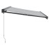Toldo retráctil aluminio y tela gris antracita y blanco 3x2,5