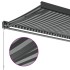 Toldo retráctil aluminio y tela gris antracita y blanco 3x2,5