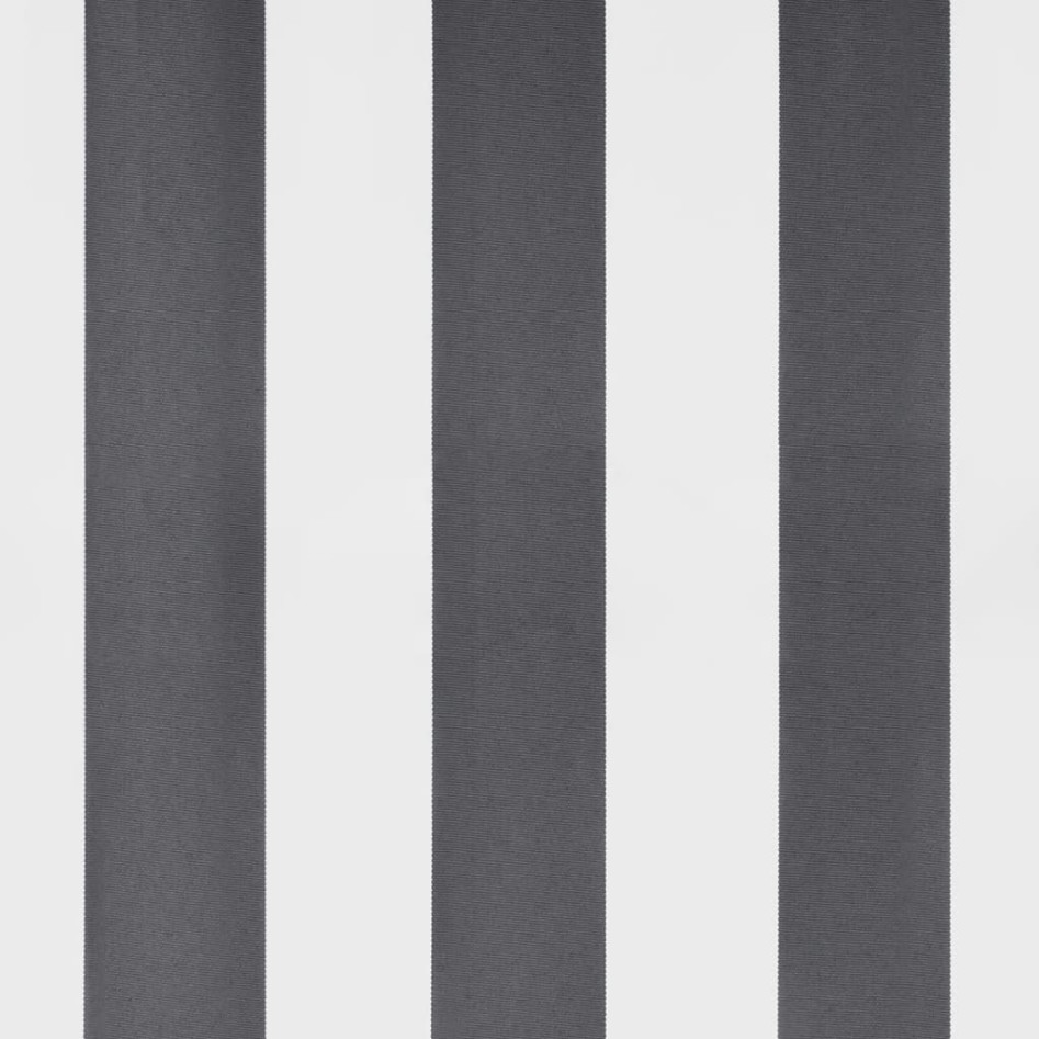 Toldo retráctil aluminio y tela gris antracita y blanco 3x2,5