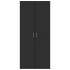 Mueble zapatero de madera contrachapada negro 80x39x178