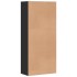 Mueble zapatero de madera contrachapada negro 80x39x178