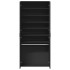 Mueble zapatero de madera contrachapada negro 80x39x178