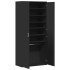 Mueble zapatero de madera contrachapada negro 80x39x178
