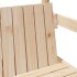 Set de cama y banco con techo madera maciza de pino 75x190