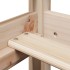 Set de cama y banco con techo madera maciza de pino 75x190