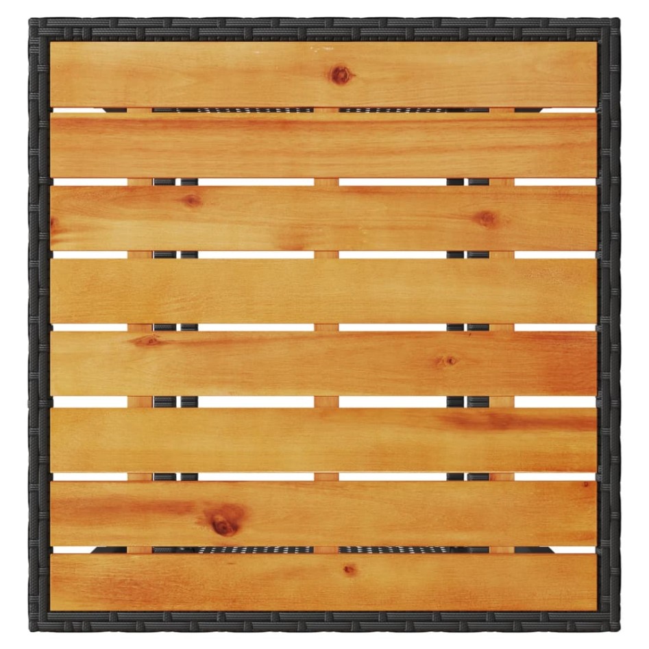 Mesita y sillas con cojines 3 piezas ratán sintético