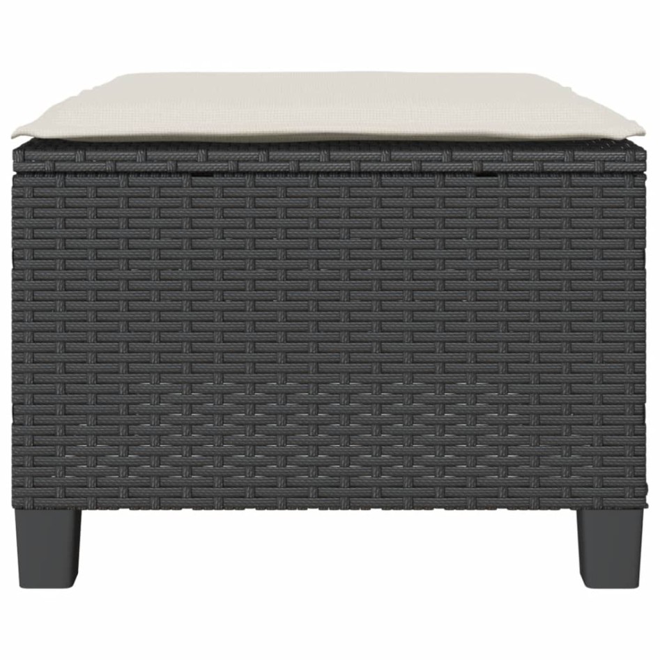 Mesita y sillas con cojines 3 piezas ratán sintético