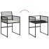 Set de comedor de jardín 9 pzas y cojines ratán sintético