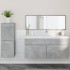 Set muebles de baño 2 piezas madera contrachapada gris