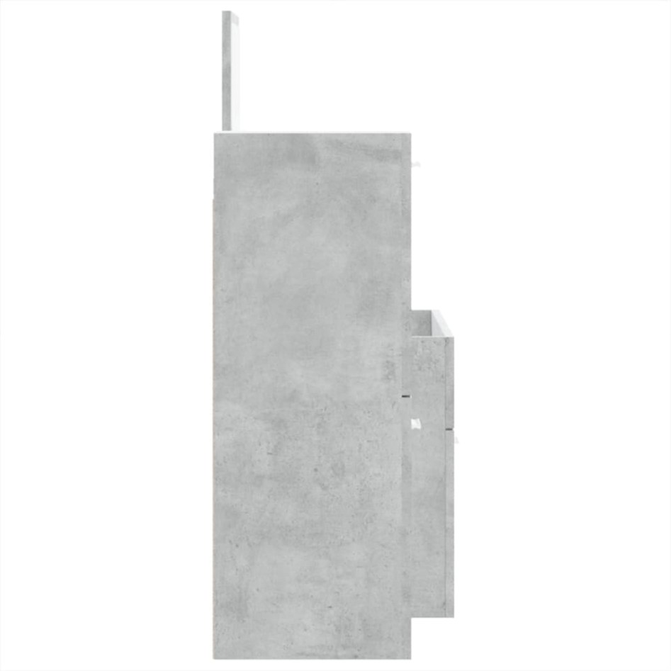 Set muebles de baño 2 piezas madera contrachapada gris