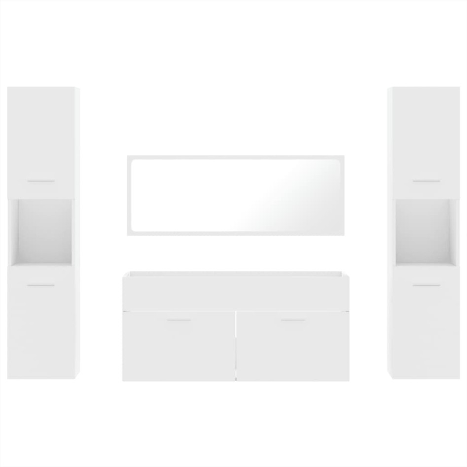 Juego de muebles de baño 4 pzas madera contrachapada