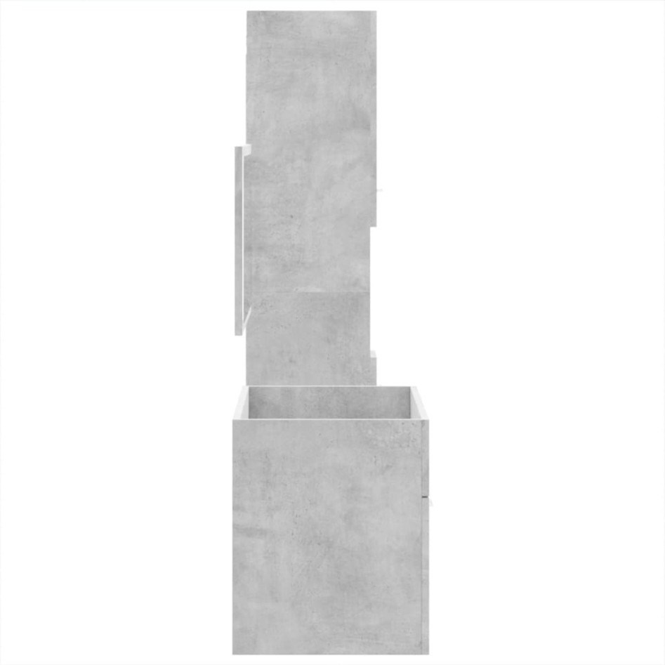 Set muebles de baño 2 piezas madera contrachapada gris